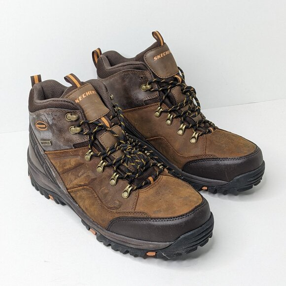 Skechers Traven Waterproof Hiking Boots, Brown Leather, Men\'s 11 M main image 6